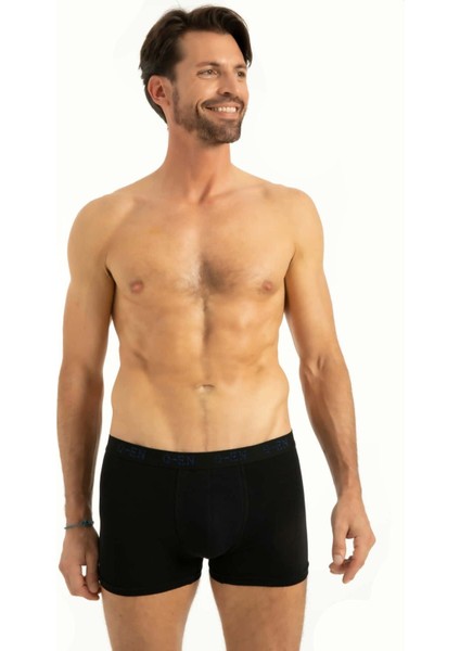 Iç Giyim 3'lü Paket Pamuk Kumaş Erkek Boxer(Siyah-Gri-Lacivert)