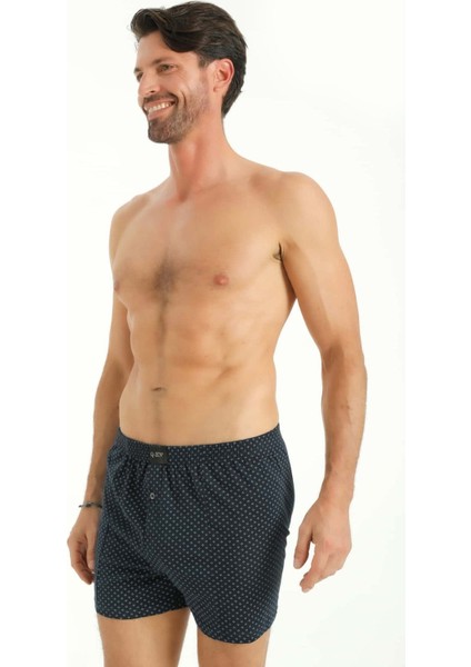 Iç Giyim Erkek Pamuk Kumaş Geçme Bel Baskılı Boxer (3 Adet)