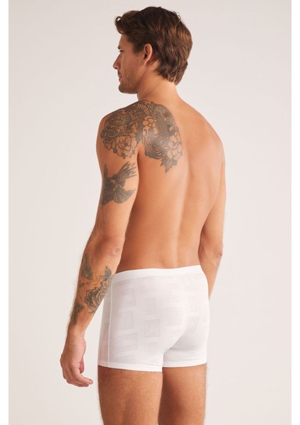 Iç Giyim Kom (4 Adet) Andrea Modal Jakar Desenli Erkek Boxer modelleri