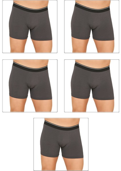 5'li Paket Erkek Modal Pamuklu Esnek Yumuşak Boxer Şort