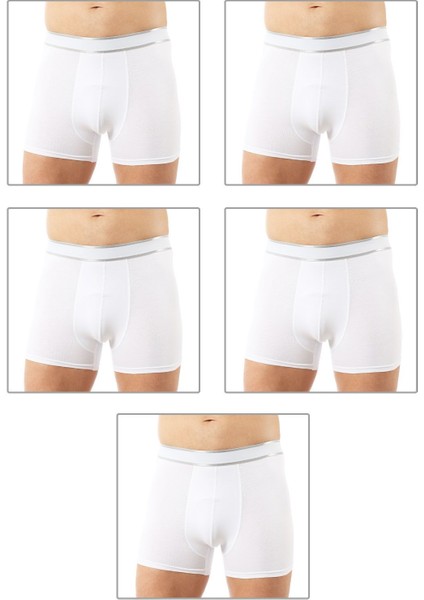 5'li Paket Erkek Pamuklu Likralı Boxer Şort