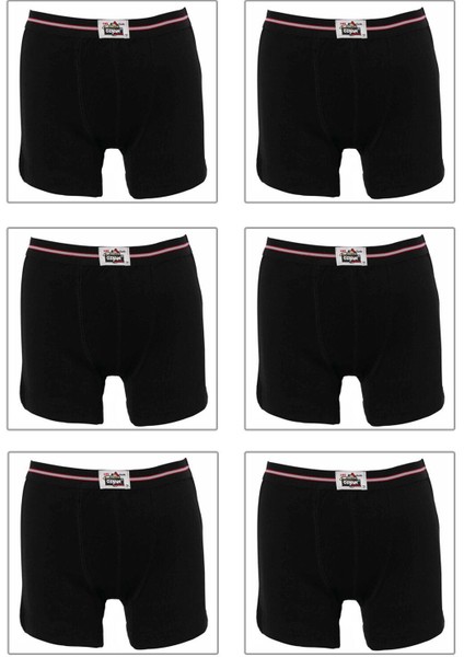 6'lı Paket Erkek Çocuk Pamuklu Yumuşak Esnek Örme Boxer