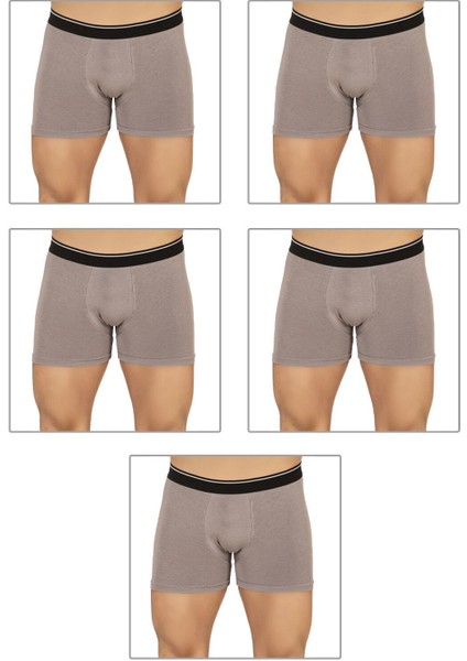 5'li Paket Erkek Modal Pamuklu Esnek Yumuşak Boxer Şort
