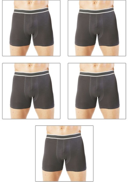 5'li Paket Erkek Pamuklu Likralı Boxer Şort