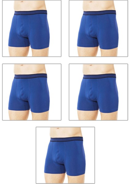 5'li Paket Erkek Pamuklu Likralı Boxer Şort