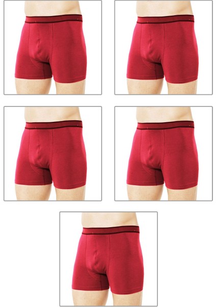 5'li Paket Erkek Pamuklu Likralı Boxer Şort