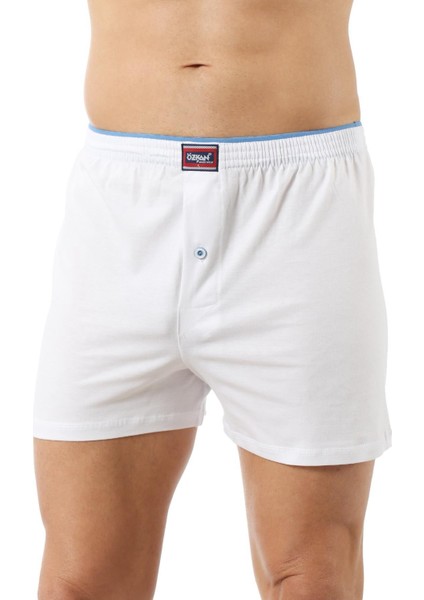 5'li Paket Erkek Şardonlu Pamuklu Düğmeli Penye Boxer