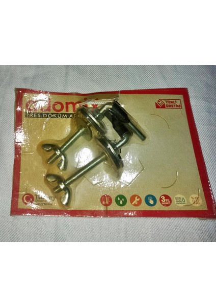 Klozet Kapak Montaj Vidası Metal - Krom Paslanmaz