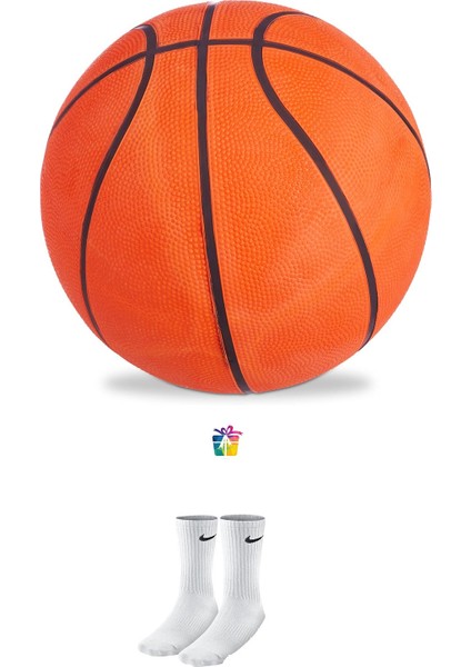 Basketbol Topu 7 Numara Iç Dış Mekan Turuncu Basketbol Topu ( Hediyeli )