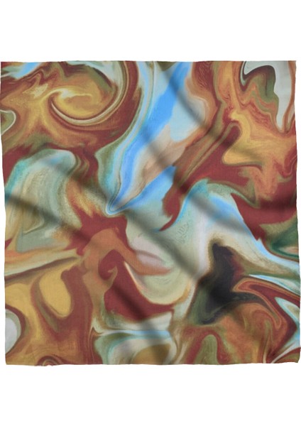 Batik Desenli Şifon Fular