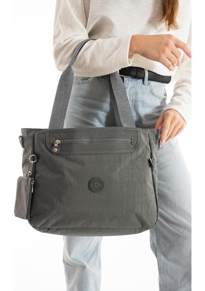 Kadın Omuz Çantası 33*28 cm Çapraz Askılı Postacı Çanta Klinkır Hafif Su Itici Kumaş Kol Çantası