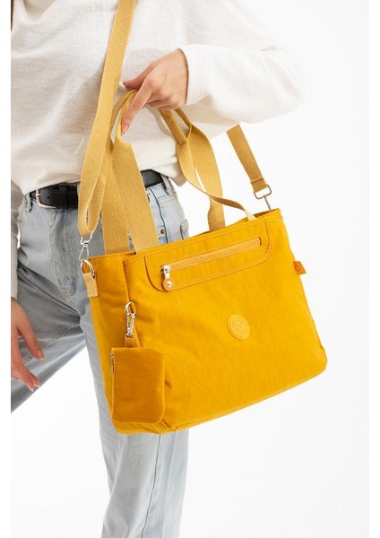 Kadın Omuz Çantası 33*28 cm Çapraz Askılı Postacı Çanta Klinkır Hafif Su Itici Kumaş Kol Çantası