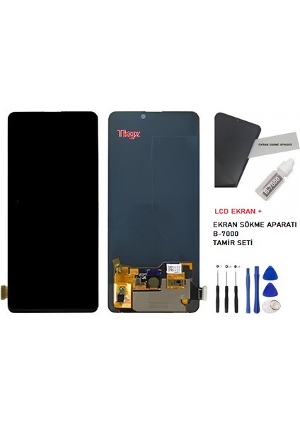 Xiaomi Mi 9t Uyumlu LCD Ekran Dokunmatik Servis Orijinali + B-7000 + Tamir Seti