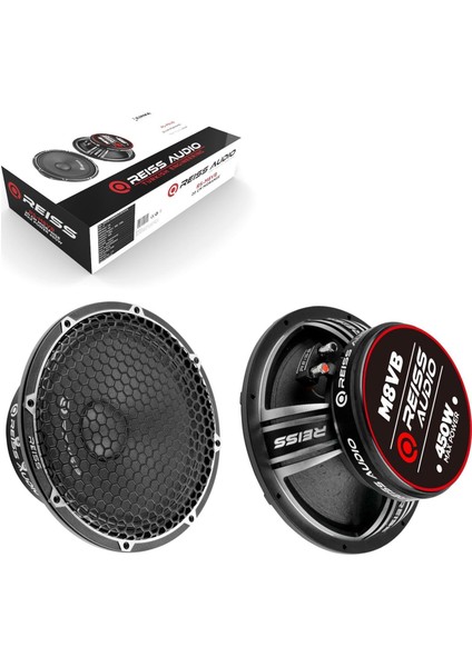 Reıss Audıo RS-M8VB Oto Midrange 20CM 450 Watt (150 Rms) Kapaklı 2 Adet