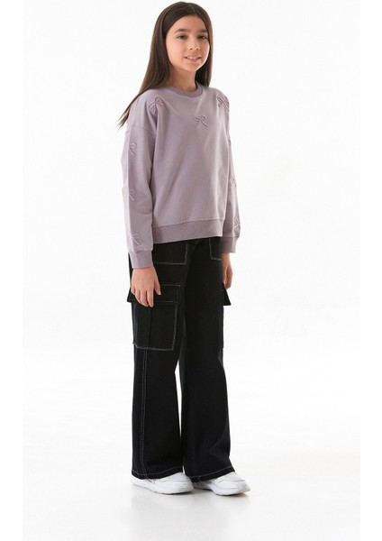 Kontrast Dikişli Kargo Cepli Kız Çocuk Pantolon fiyatları