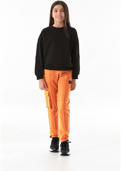 Beli Lastikli Paçası Stoperli Kargo Cepli Kız Çocuk Eşofman Altı fırsatları