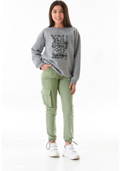 Beli Lastikli Paçası Stoperli Kargo Cepli Kız Çocuk Eşofman Altı fiyatları