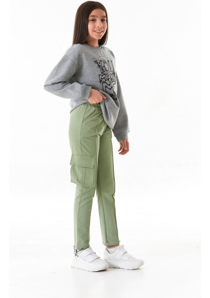 Beli Lastikli Paçası Stoperli Kargo Cepli Kız Çocuk Eşofman Altı indirimleri