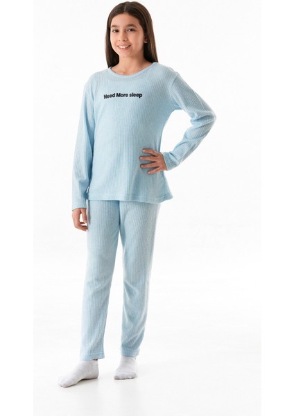 Need More Slep Baskılı Kız Çocuk Pijama Takımı