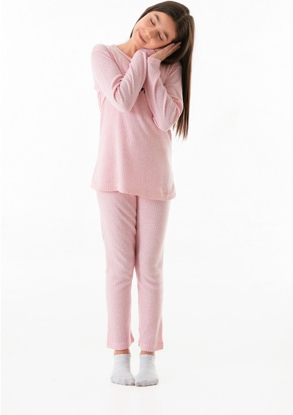 Be Happy Baskılı Kız Çocuk Pijama Takımı modelleri