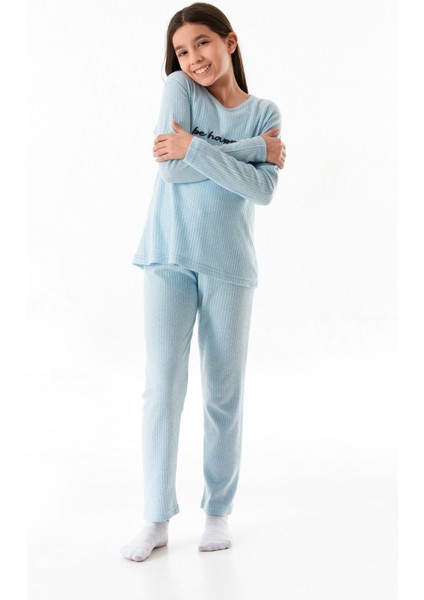 Let Love We Baskılı Kız Çocuk Pijama Takımı modelleri