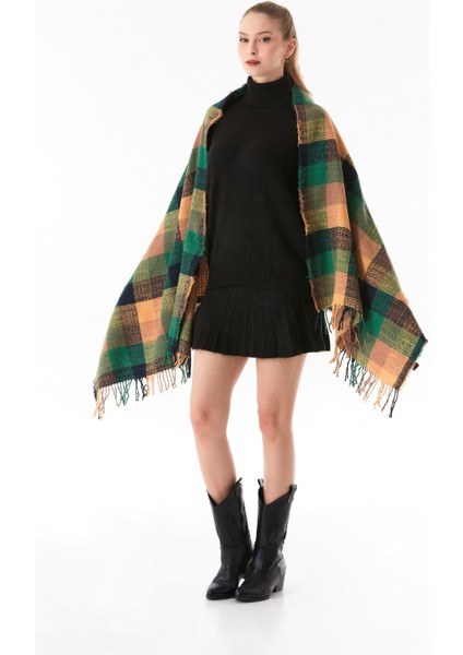 Ekose Desenli Yumuşak Dokulu Şal