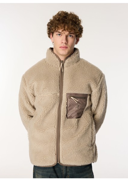 Vizon Erkek Mont 10026727.216 Sherpa Jacket Papyrus