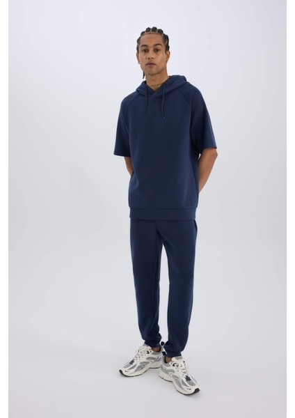 Fit Slim Fit Jogger Eşofman Altı Dar Kesim Skuba Dalgıç Kumaş Standart Paça Beli Bağcıklı Lastikli Paça Z9112AZ25SP