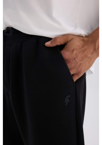 Fit Slim Fit Jogger Eşofman Altı Dar Kesim Skuba Dalgıç Kumaş Standart Paça Beli Bağcıklı Lastikli Paça Z9112AZ25SP