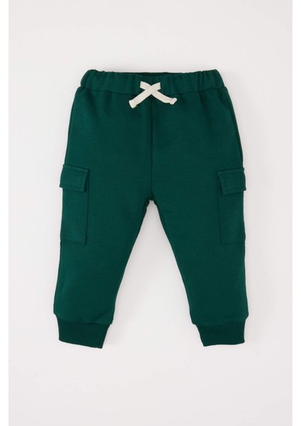 Erkek Bebek 2'li Takım Baskılı Sweatshirt Beli Lastikli Kargo Cepli Eşofman Altı E0286A525SP fiyatları