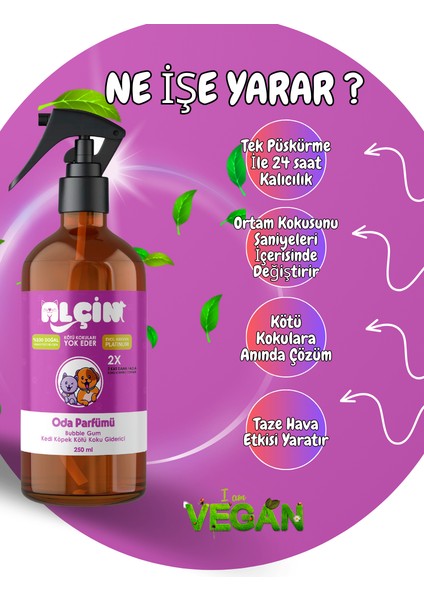 Kedi Kumu ve Tuvaleti Koku Giderici, Bubble Gum Parfümü Spreyi fiyatları