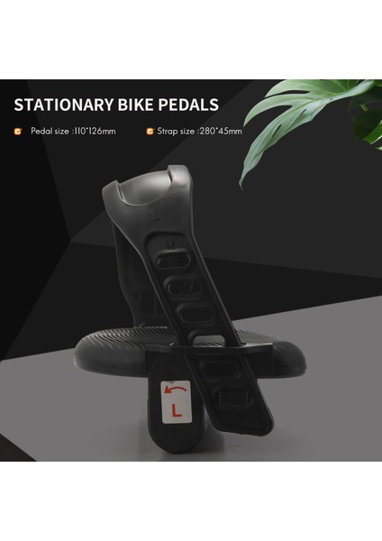 1 Çift Egzersiz Bisikleti Pedal Genişletilmiş Bisiklet Sabit Bisiklet Için Kayışlarla Ev (Yurt Dışından)