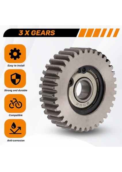 3 Adet Elektrikli Bisiklet Planet Dişli 608Z 36 Diş Dişliler Çelik Motor E-Bisiklet Parçaları Motorlar Için 38MM (Yurt Dışından)