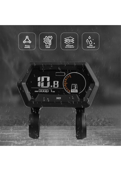 M9 Elektrikli Bisiklet LCD Ekran 24V-72V Scooter Renk Ölçer Kar Motoru Hız Göstergesi Sm5+2pın (Yurt Dışından)