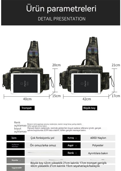 Erkekler Yeni Çok Fonksiyonlu Balıkçılık Çantası Tek Omuz Crossbody Luya Bel Çantası (Yurt Dışından)