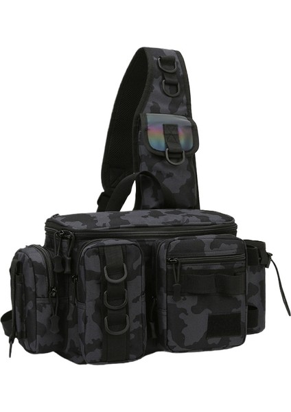 Erkekler Yeni Çok Fonksiyonlu Balıkçılık Çantası Tek Omuz Crossbody Luya Bel Çantası (Yurt Dışından)
