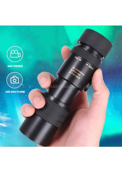 10-300X Zoom Metal Hd Bak4 Güçlü Dürbün Uzun Menzilli Kaliteli Taşınabilir Profesyonel Teleskop Monoküler Avcılık Için (Yurt Dışından)