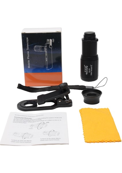 Hd 6x Telefon Lens Kamera Telefoto Zoom Monoküler Teleskop Lens + Tüm Akıllı Telefonlar Için Selfietripod (Yurt Dışından)