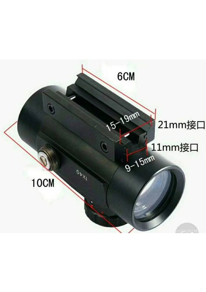 ZK40 1X40RD Tek Tüplü Teleskop Kalibratörü Açık Hava Seyahat Çok Kaplamalı Hafif Hassas Ayarlanabilir Odak Su Geçirmez Teleskop (Yurt Dışından)