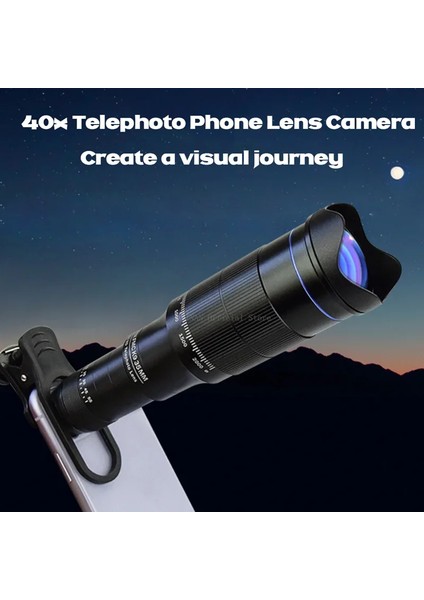 Hd 40X Zoom Teleskop Telefoto Lens Monoküler Telefon Kamera Lens Mini Metal Teleskop Mobil Telefoto Lens Kamp Turizmi Için (Yurt Dışından)
