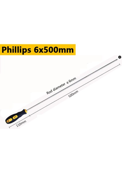 Songjıate Erik Çiçeği ile Ekstra Uzun Oluklu ve Phillips Tornavida 500MM (Yurt Dışından)