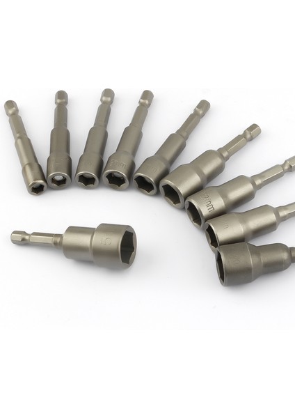 65MM Uzunluk Elektrik Manyetik Tornavida Somun Sürücü Seti Darbe 1/4 "hex Shank Metrik Anahtar Soket Bit Crv 6-24MM (Yurt Dışından) fiyatları