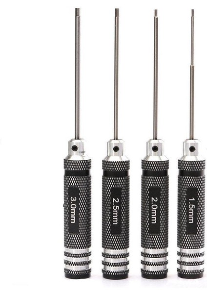 En Kaliteli Titanyum Nitrür Tini Hex Sürücü Anahtarı Tornavida 4 Parça Set 1.5mm/2mm/2.5mm/3.0mm Rc Helikopter Için (Yurt Dışından) fiyatları