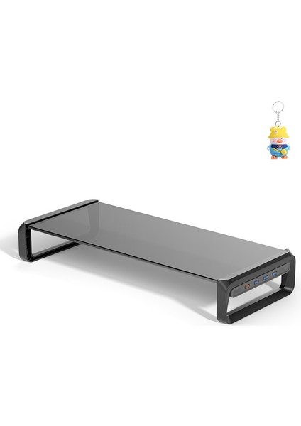 Masaüstü Bilgisayar Standı Monitör Dizüstü Bilgisayar USB Şarj Yükseltilmiş Raf Masaüstü Depolama Tabanı (Yurt Dışından)