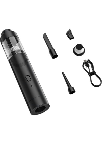 Kablosuz Araba Süpürgesi Yüksek Emiş Üfleme Hava Çıkarma Şarj Modeli Ev ve Siyah (Yurt Dışından)