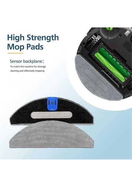 Adet Yedek Mikrofiber Paspas Pedi I5+/ I5/ J5+/ J5 Robot Vakum Paspas Yıkanabilir ve Yeniden Kullanılabilir ile Uyumlu (Yurt Dışından)