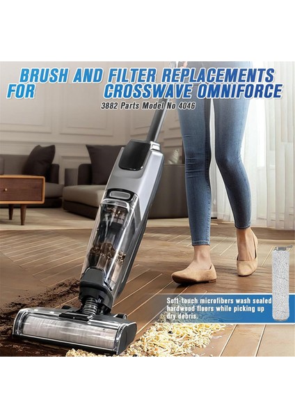 3882 Crosswave 3883 Islak Kuru Vakum Aksesuar Kiti Için Fırça Rulosu ve Filtre Yedek Parçaları (Yurt Dışından) fiyatları