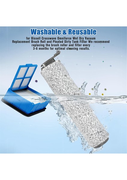 3882 Crosswave 3883 Islak Kuru Vakum Aksesuar Kiti Için Fırça Rulosu ve Filtre Yedek Parçaları (Yurt Dışından) indirimleri