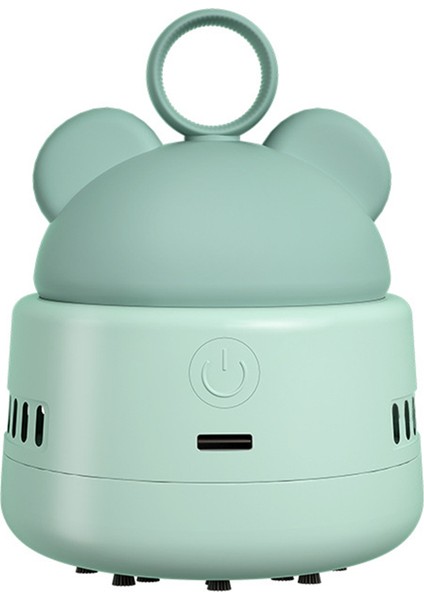 Sevimli Masaüstü Elektrikli Süpürge Mini Bearhead Halka Toz Kırıntılarını Temizlemek Için Lake Green (Yurt Dışından)
