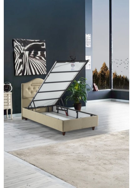 Ipek Mobilya Nima Baza Tek Kişilik (Bej) 100X200